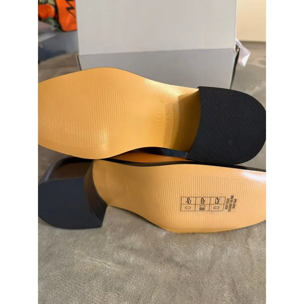 Everlane The Day Boot 8.5 Saddle Brown Leather Square Toe NWOT